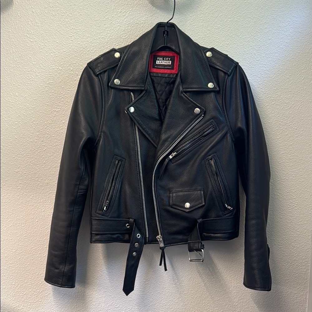 Black Leather Biker Jacket